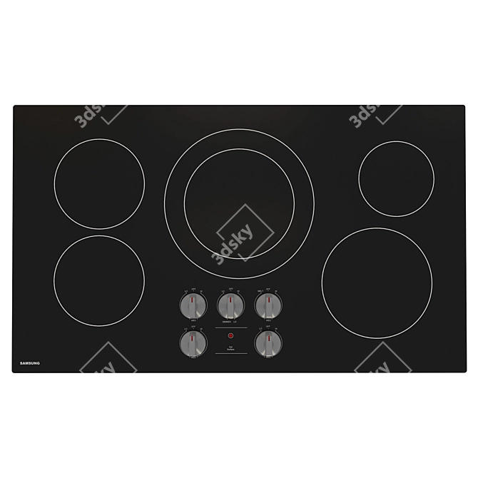 Samsung 36" Electric Cooktop 3D model image 1