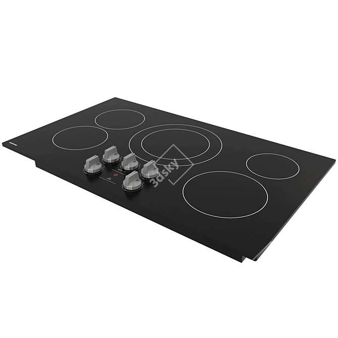 Samsung 36" Electric Cooktop 3D model image 2