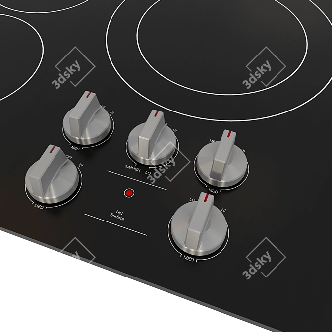 Samsung 36" Electric Cooktop 3D model image 4