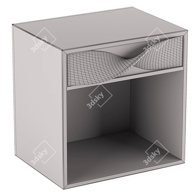 Modern Twist Drawer Side Table 3D model image 3