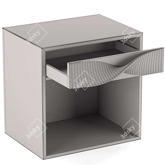 Modern Twist Drawer Side Table 3D model image 5