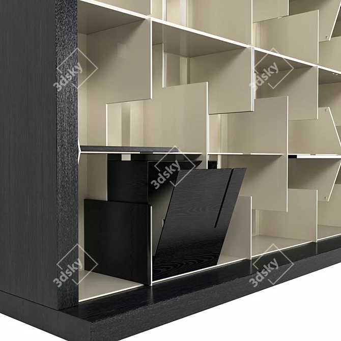 Modern Hong Kong Bookshelf 3D model image 4