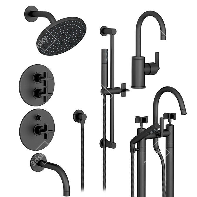 West Slope Rejuvenation Faucets & Bath Shower Set 3D model image 6