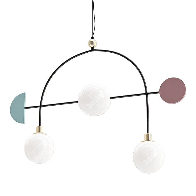 Minimalist Pendant Light: SPACE 3D model image 1