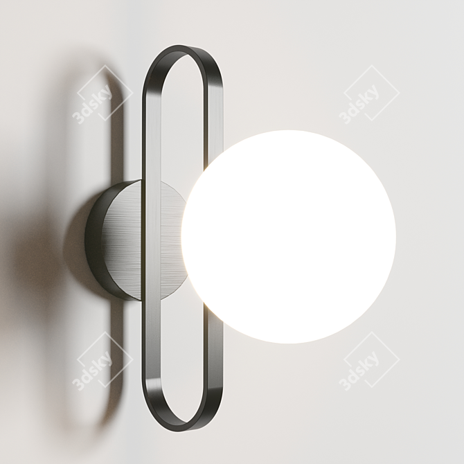 Sleek Nordic Wall Sconce 'Amara' 3D model image 1