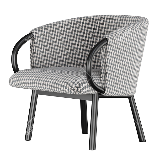 Modern ZANT 04 Armchair: Sleek & Stylish 3D model image 1