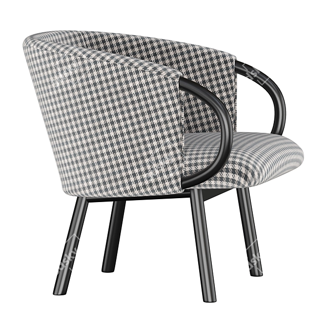 Modern ZANT 04 Armchair: Sleek & Stylish 3D model image 3