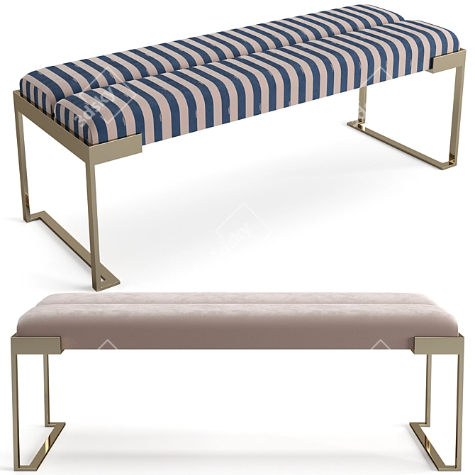 Luxurious Fendi Lambert Bench - Elegant and Exquisite 3D model image 1