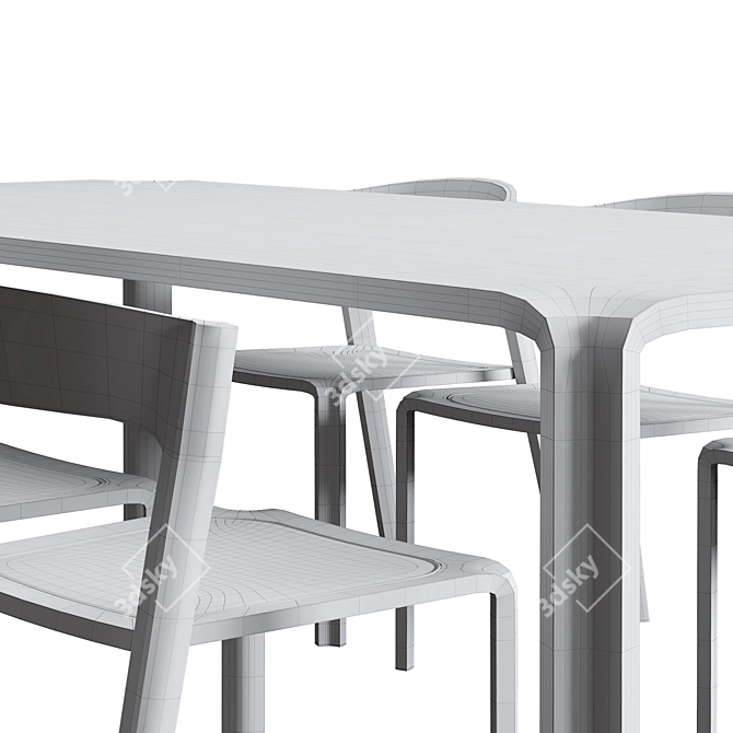 Primum Modern Dining Set 3D model image 4