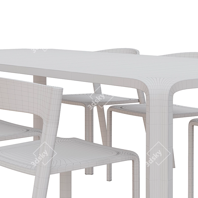 Primum Modern Dining Set 3D model image 5