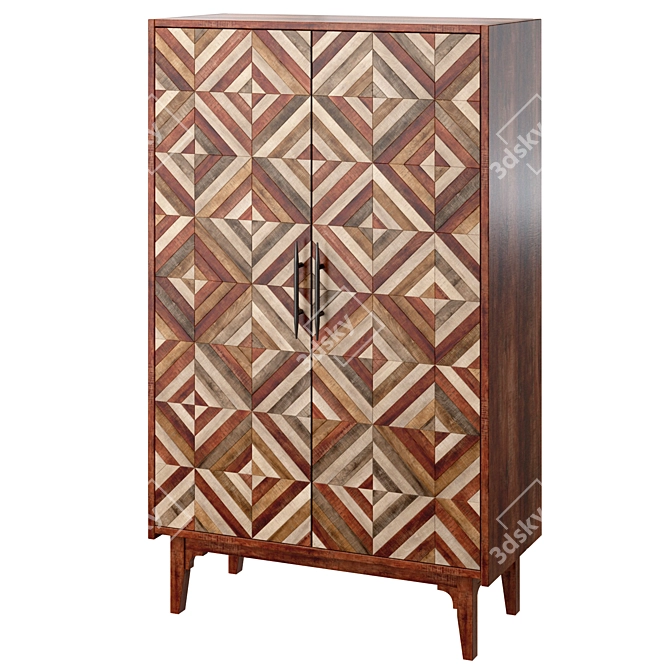 Gabinwell Wardrobe: Stylish and Spacious 3D model image 1