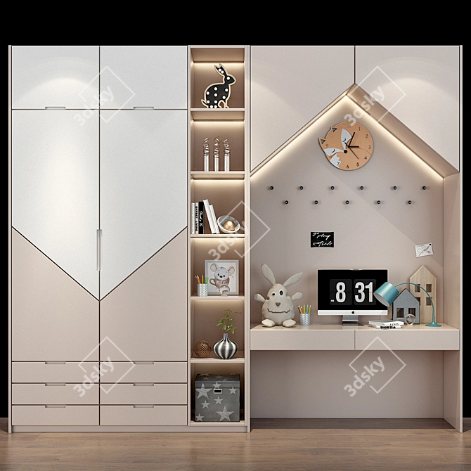 Kids' Furniture Collection 0343 3D model image 1