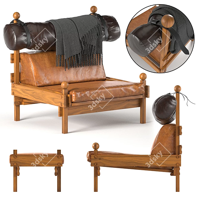 Sergio Rodrigues Tonico Chair 3D model image 5