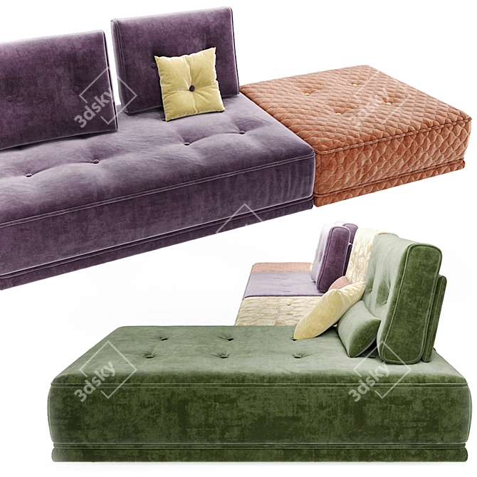 Modular Gipsy Sofa: Customizable Comfort 3D model image 3