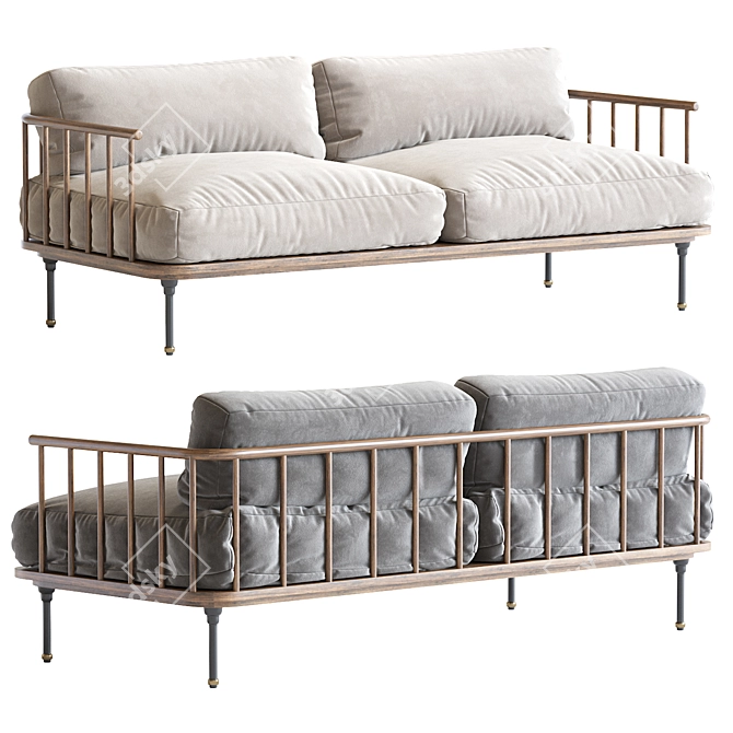 Modern Distrikt Kalmar Sofa 3D model image 1