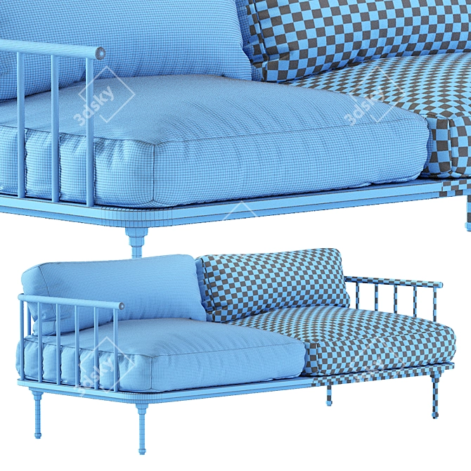 Modern Distrikt Kalmar Sofa 3D model image 6