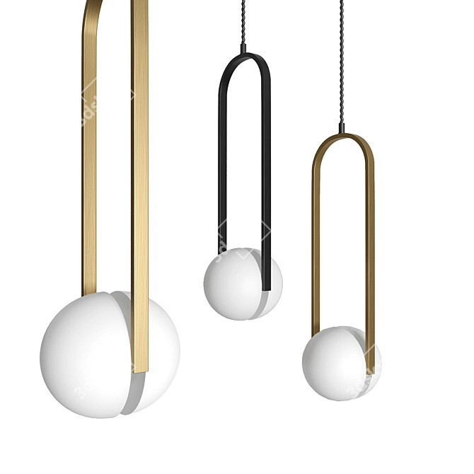 Elegant Audrey Pendant Lighting 3D model image 4