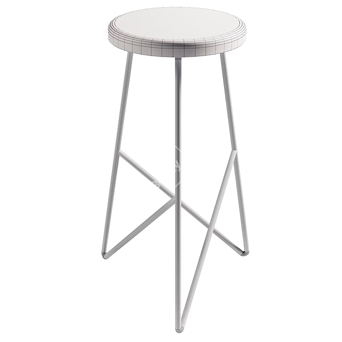 Rustic Bar Chair for Stylish & Cozy Spaces 3D model image 2