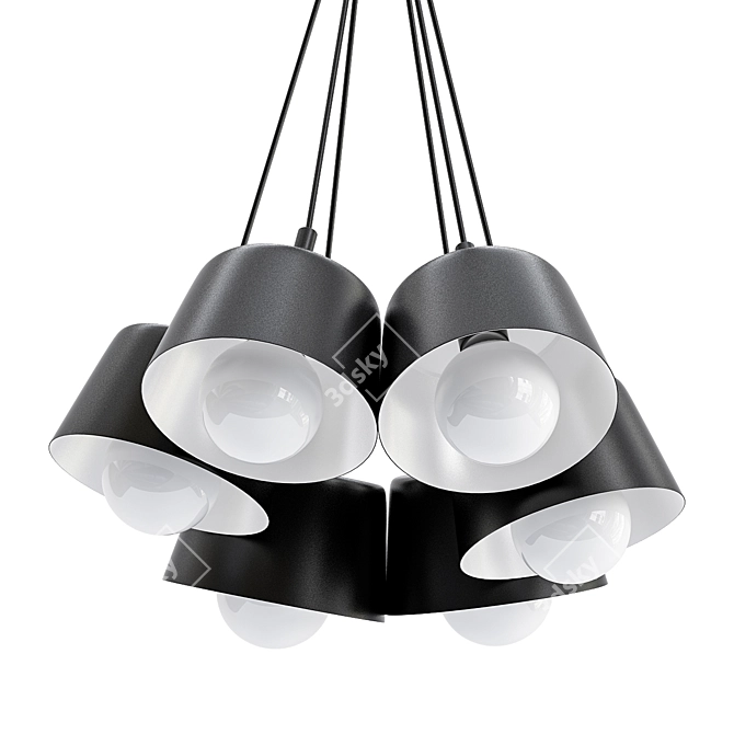 Favourite North Tulip Cascade Chandelier 3D model image 1