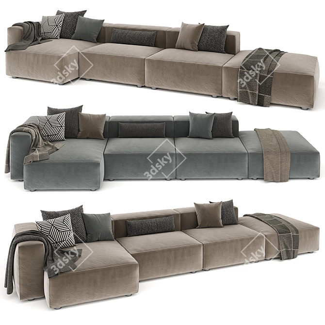Modern Alberta Alcazar Sofa 3D model image 1