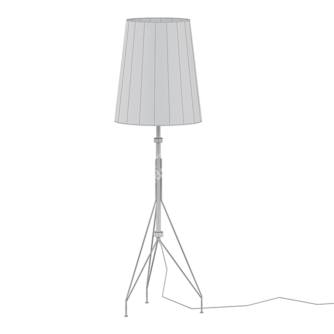 Elegant Eiffel Adjustable Floor Lamp 3D model image 2