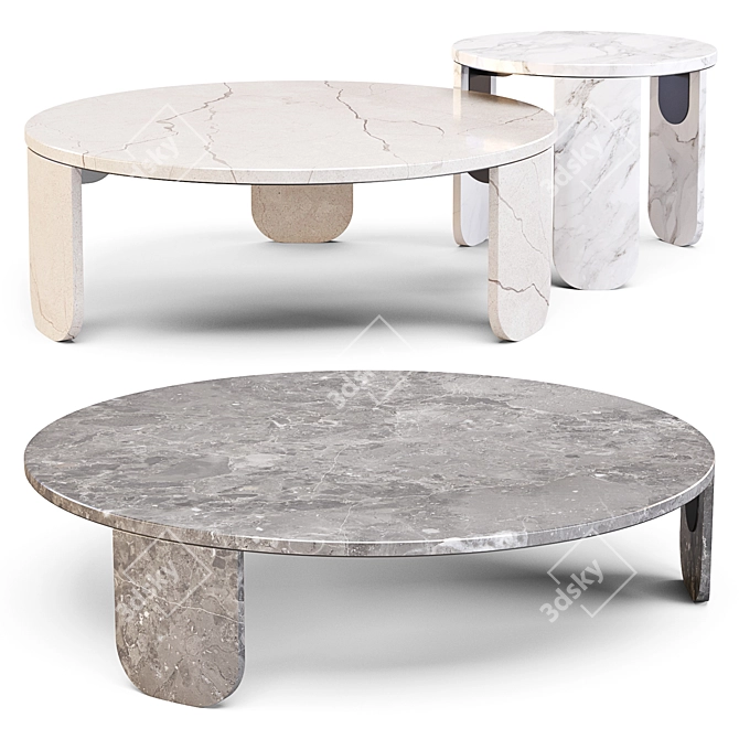 Italian Elegance: Clemo Coffee & Side Tables 3D model image 1