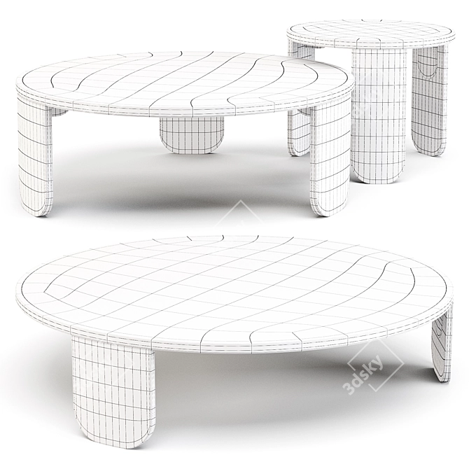 Italian Elegance: Clemo Coffee & Side Tables 3D model image 2