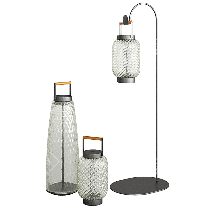 Nature-Inspired Outdoor Lamps 3D model image 1