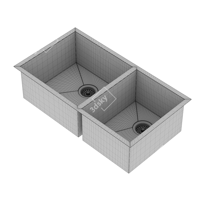 Satin Stainless Steel Quatrus R0 3D model image 3