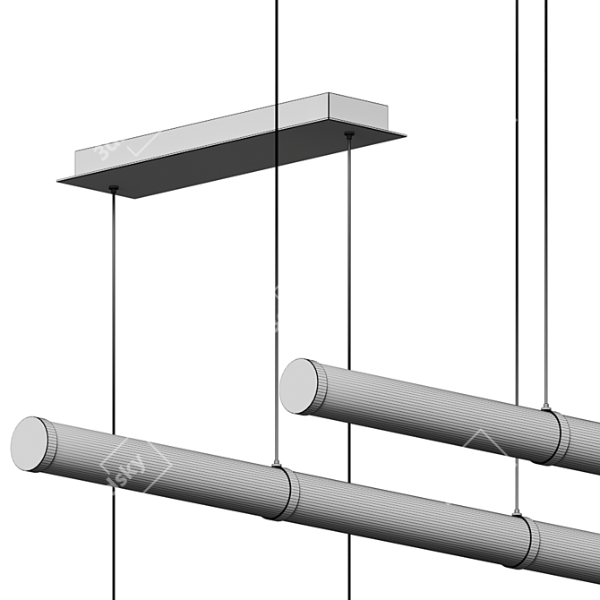 Veneto LED Linear Pendant Light by Huxe 3D model image 5