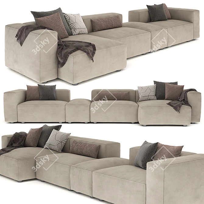 Modern Alberta Alcazar 2-Seater Sofa 3D model image 5