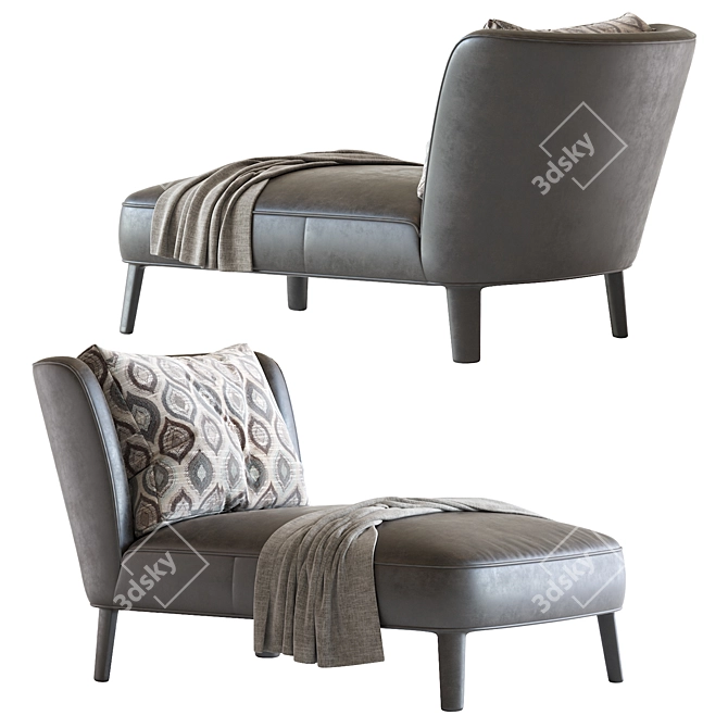 Maxalto Febo Chaise: Elegant Comfort 3D model image 1
