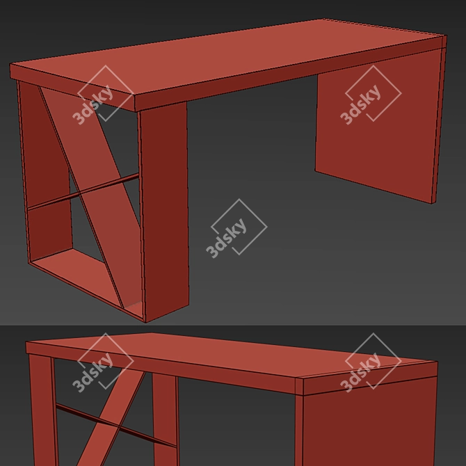 Corona Render 6 Office Table 3D model image 4