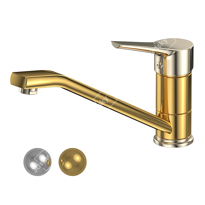 Sleek Faucet F6 - V-Ray Ready 3D model image 1