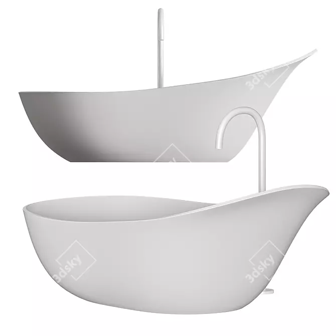 Lancetta Luxe Bathtub 3D model image 1