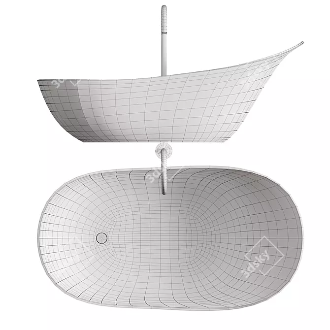 Lancetta Luxe Bathtub 3D model image 5
