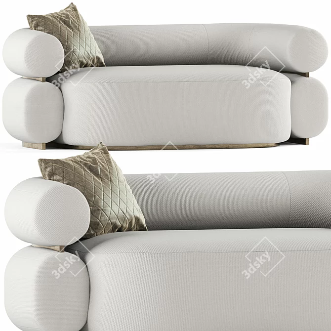 Vitra Modern Sofa: Stylish, Comfortable & Timeless 3D model image 1