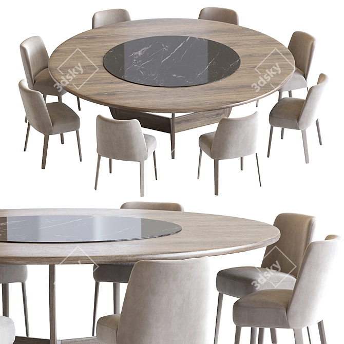 Modern Hammer Chair and Cala Table 3D model image 2