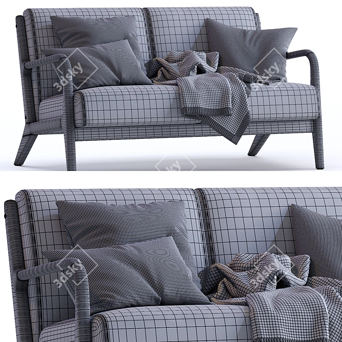 Mistana Ronaldo Leather Sofa 3D model image 4