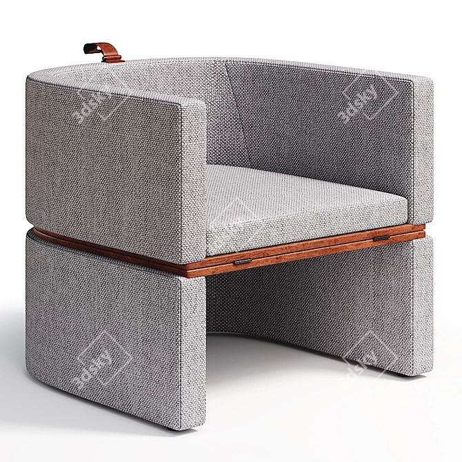 Sleek Able Armchair – Modern Elegance 3D model image 3