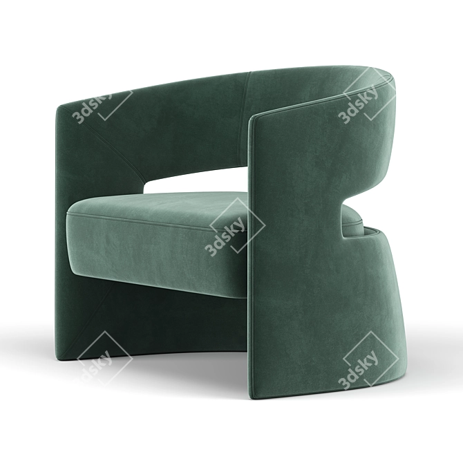 Elegant 1728 Armchair: Tecni Nova 3D model image 4