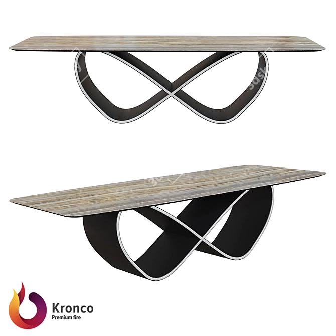 Kronco Krotone: Designer Ceramic Dining Table 3D model image 1