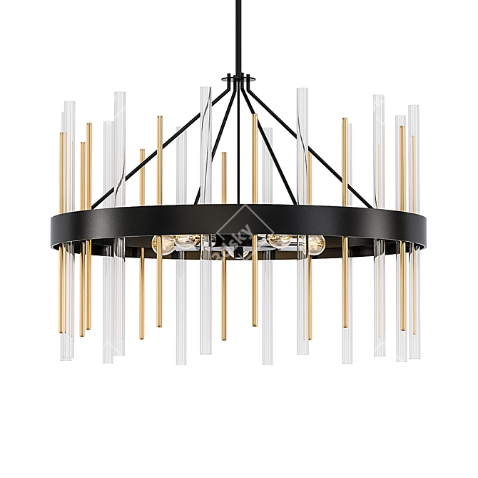 Elegant Orrizo Drum Chandelier 3D model image 1