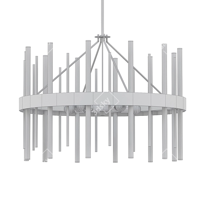 Elegant Orrizo Drum Chandelier 3D model image 2