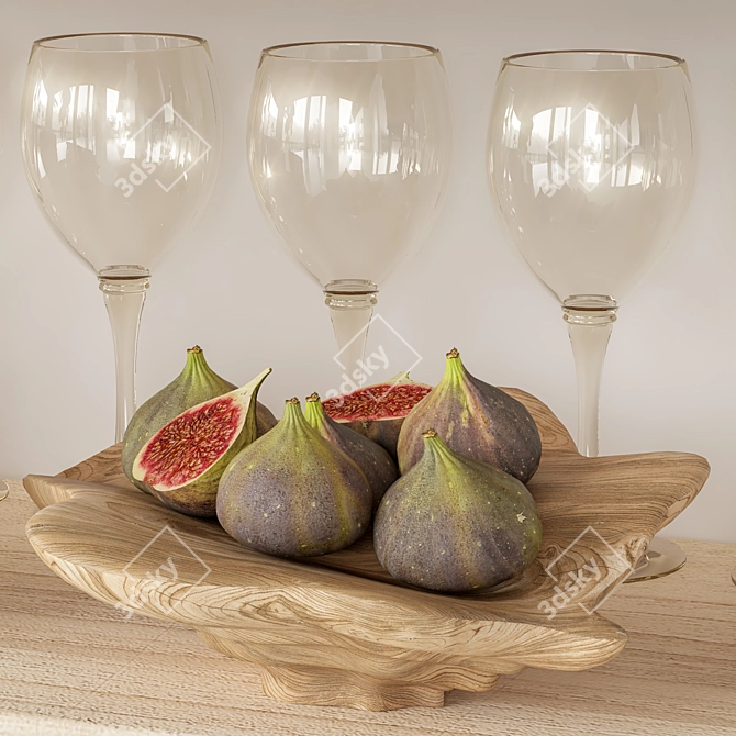 Modern Kitchen Accessories Set 3D model image 2