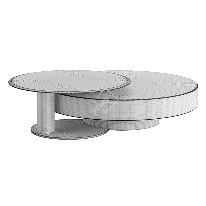 Cattelan Arena Bond: Elegant Gray Brushed Table 3D model image 1