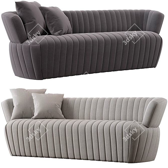 Joseph 2014 Sofa: Sleek, Stylish and Spacious 3D model image 3