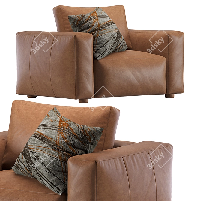 Coco Republic Soren Accent Chair 3D model image 1
