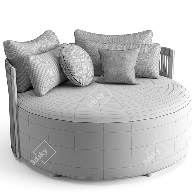 Luxurious Fendi Casa Thea Loveseat 3D model image 6