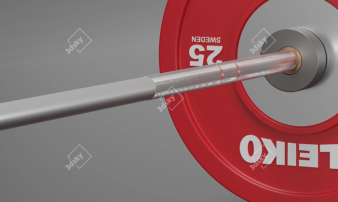 Eleiko IWF Weightlifting Bar 3D model image 2